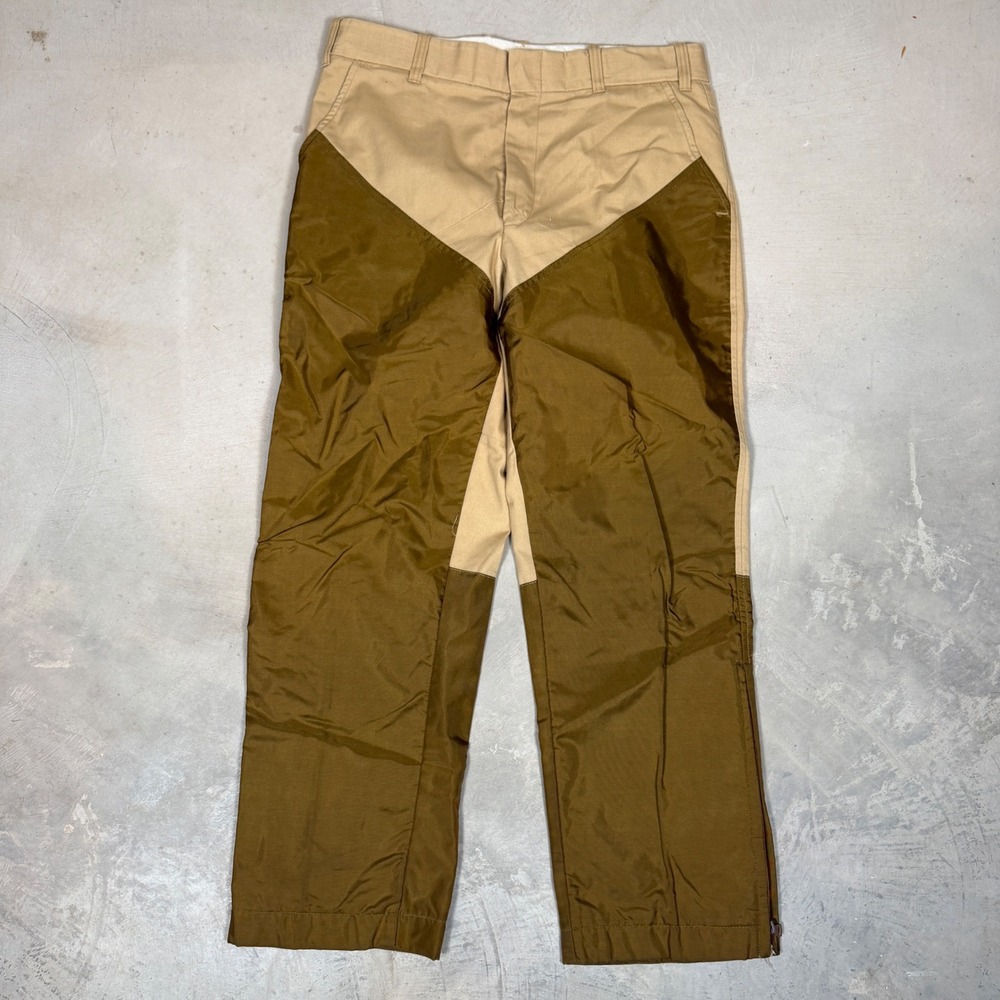 Vintage 70s Duxbak Brush Pants Mens 36x31 Hunting Upland Field Canvas Two Tone